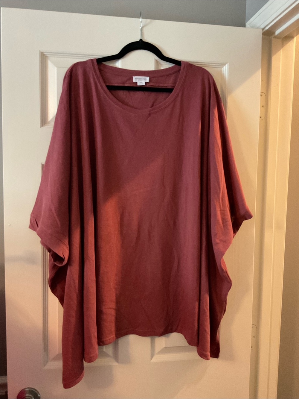 Relaxed Oversized Tunic Tee in Dusty Rose